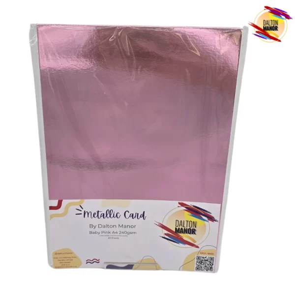 Metallic Baby Pink A4 240gsm Pack 20 - Image 2