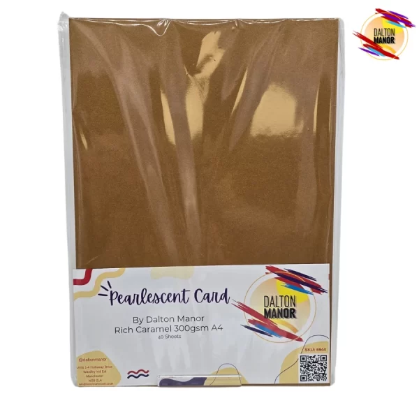 Pearlescent Card Rich Caramel A4 300gm Pack 40 - Image 2