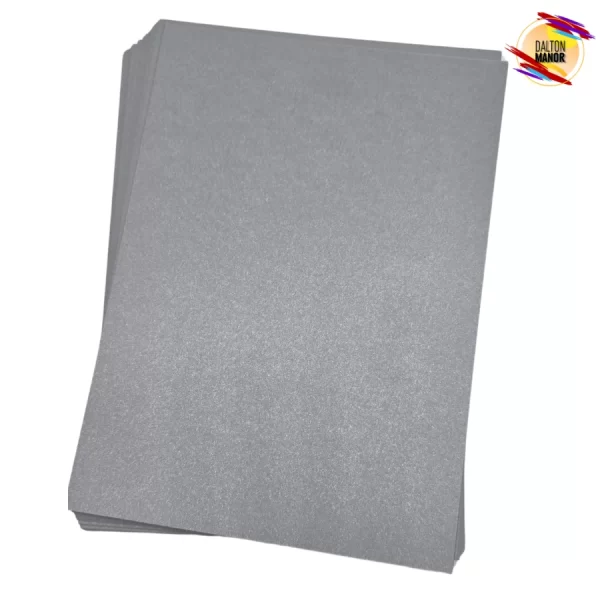 Pearlescent Card Silver A4 300gm Pack 40 - Image 3